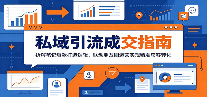 私域引流成交指南：拆解笔记爆款打造逻辑，联动朋友圈运营实现精准获客转化-轻创星球网