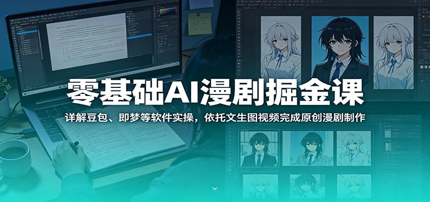 零基础AI漫剧掘金课：详解豆包、即梦等软件实操，依托文生图视频完成原创漫剧制作-轻创星球网