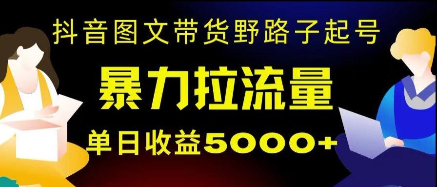抖音图文带货暴力起号，单日收益5000+，野路子玩法，简单易上手，一部手机即可【揭秘】-轻创星球网