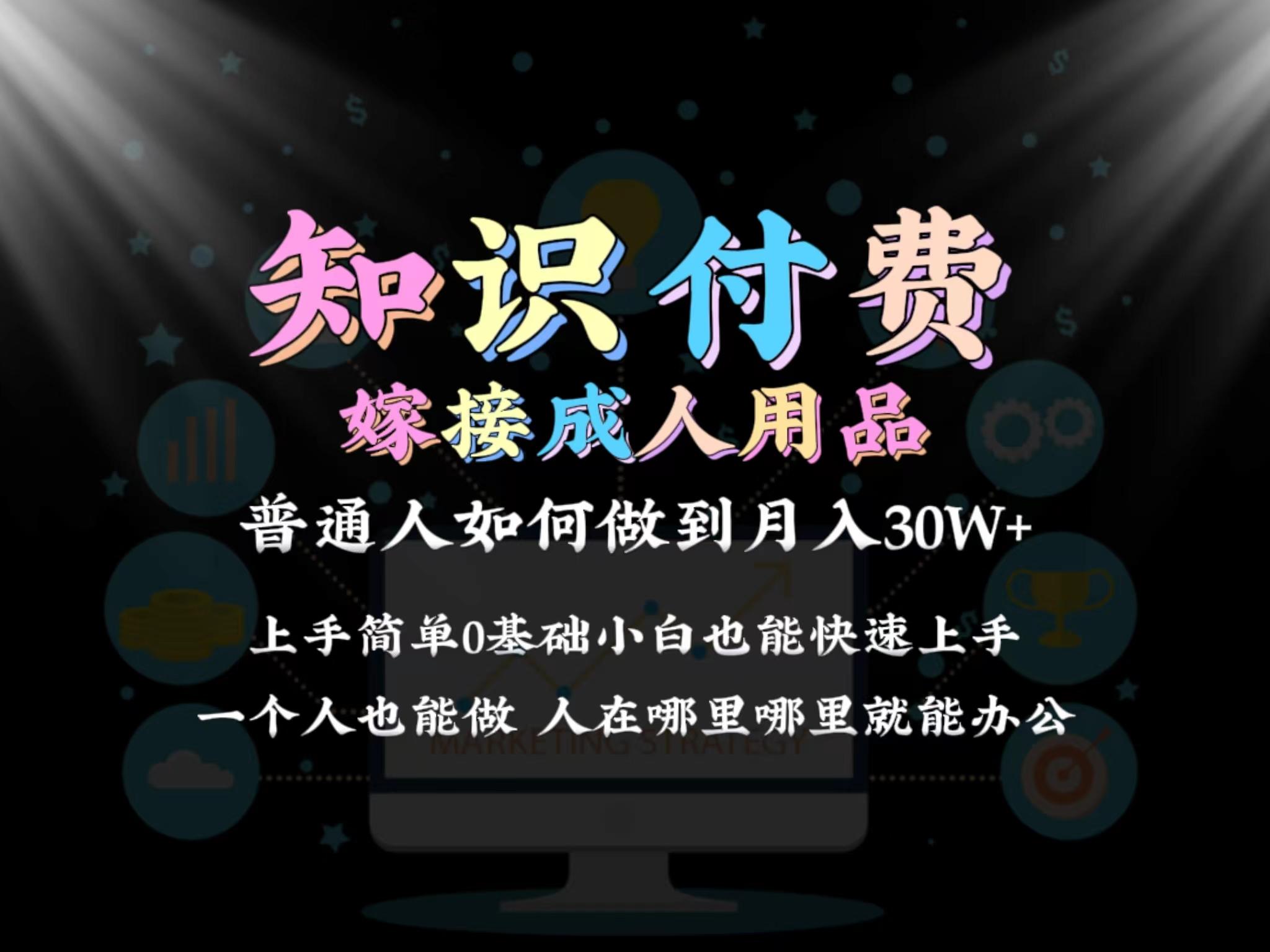 2024普通人做知识付费结合成人用品如何实现单月变现30w 保姆教学1.0-轻创星球网