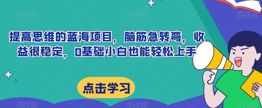 提高思维的蓝海项目，脑筋急转弯，收益很稳定，0基础小白也能轻松上手-轻创星球网