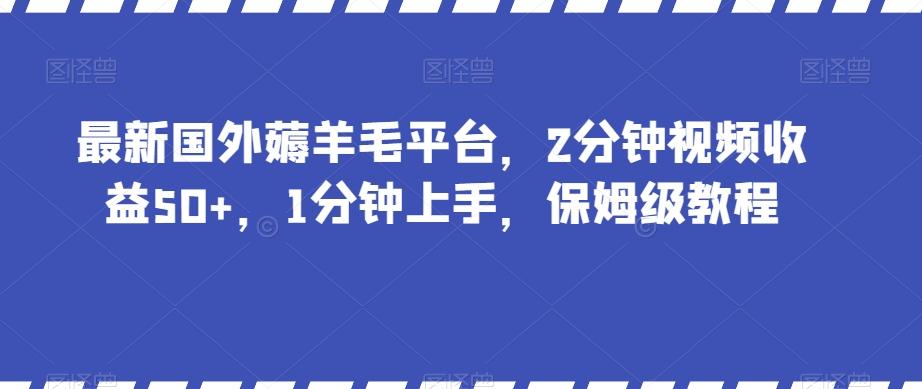最新国外薅羊毛平台，2分钟视频收益50+，1分钟上手，保姆级教程【揭秘】-轻创星球网