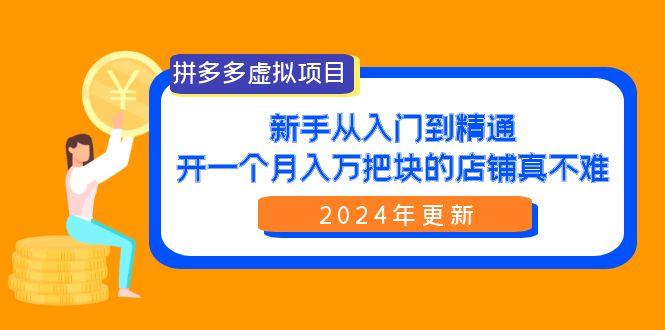 (9744期)拼多多虚拟项目：入门到精通，开一个月入万把块的店铺 真不难(24年更新)-轻创星球网