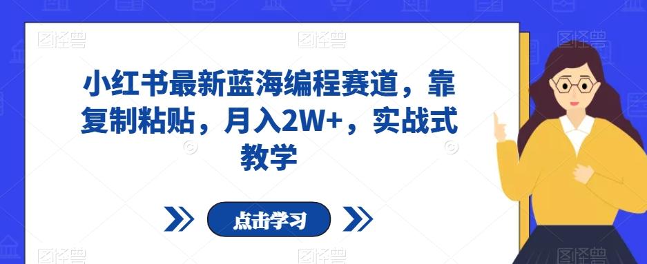 小红书最新蓝海编程赛道，靠复制粘贴，月入2W+，实战式教学【揭秘】-轻创星球网