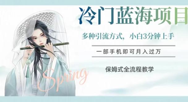 冷门蓝海项目,操作简单,小白3分钟上手,多种引流方式,保姆式全流程教学【揭秘】-轻创星球网