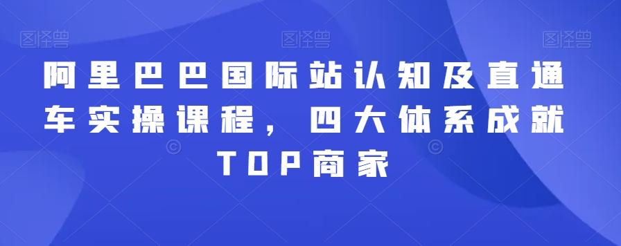 阿里巴巴国际站认知及直通车实操课程，四大体系成就TOP商家-轻创星球网