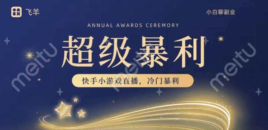 快手官方暴利冷门小游戏无人直播,小白一台电脑即可操作,轻松月入10w+-轻创星球网