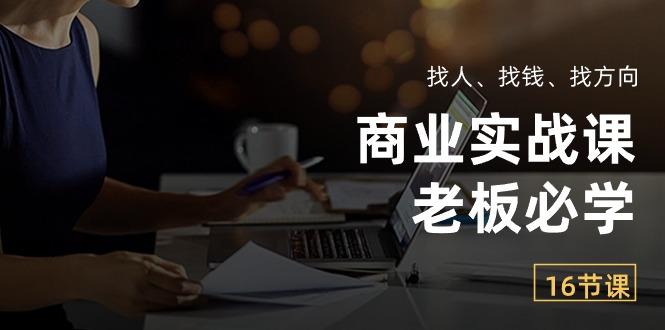 商业实战课【老板必学】：找人、找钱、找方向(16节课-轻创星球网