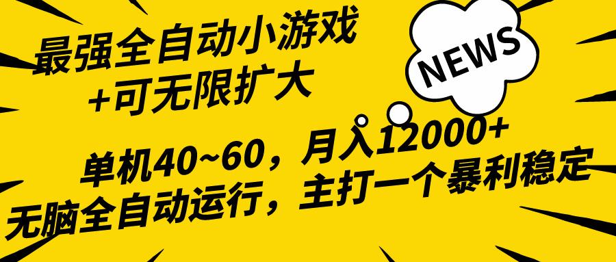 (10046期)2024最新全网独家小游戏全自动，单机40~60,稳定躺赚，小白都能月入过万-轻创星球网