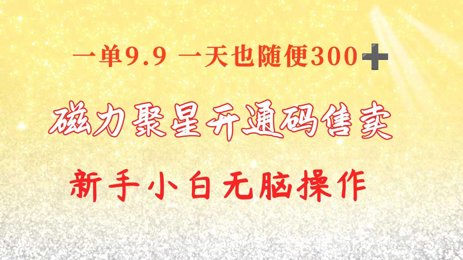 快手磁力聚星码信息差 售卖  一单卖9.9  一天也轻松300+ 新手小白无脑操作-轻创星球网