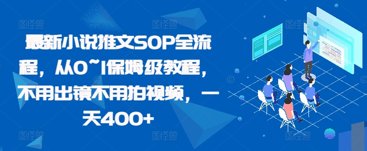 最新小说推文SOP全流程，从0~1保姆级教程，不用出镜不用拍视频，一天400+-轻创星球网