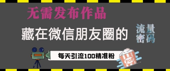 藏在微信朋友圈的流量密码，无需发布作品，单日引流100+精准创业粉【揭秘】-轻创星球网