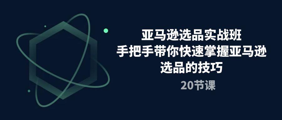 亚马逊选品实战班，手把手带你快速掌握亚马逊选品的技巧(20节课-轻创星球网