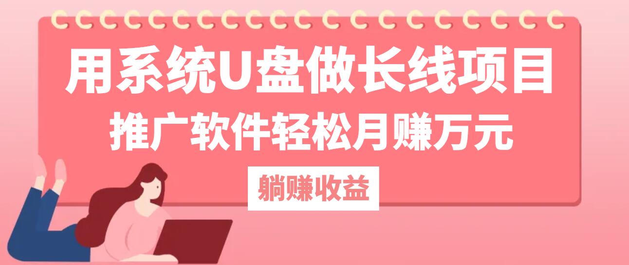 用系统U盘做长线项目，推广软件轻松月赚万元-轻创星球网