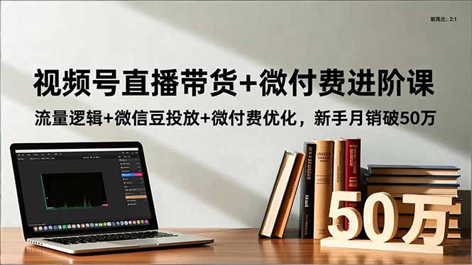 视频号直播带货+微付费进阶课：流量逻辑+微信豆投放+微付费优化，新手月销破50万-轻创星球网