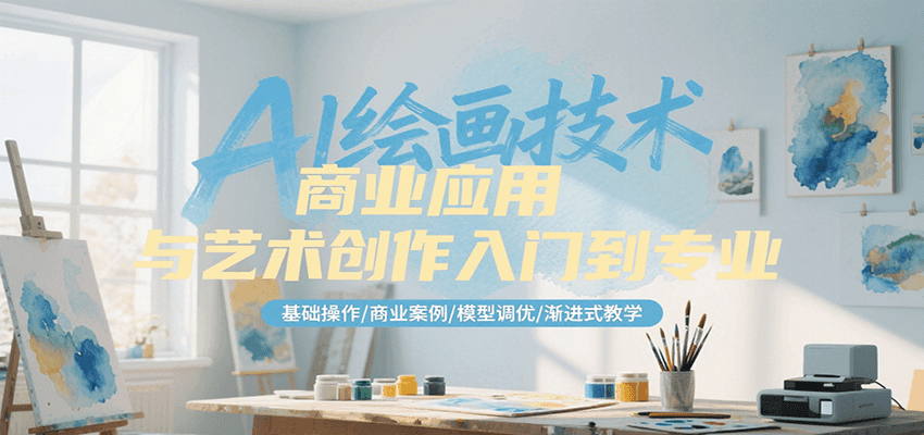 AI绘画技术商业应用与艺术创作入门到专业，基础操作/商业案例/模型调优/渐进式教学-轻创星球网