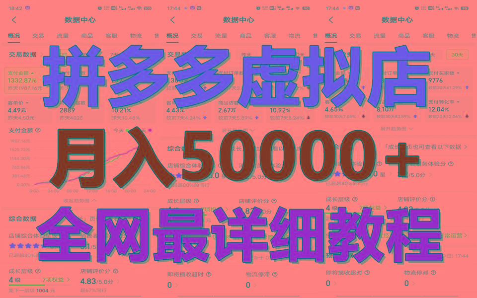 拼多多虚拟电商训练营月入50000+你也行,暴利稳定长久,副业首选-轻创星球网