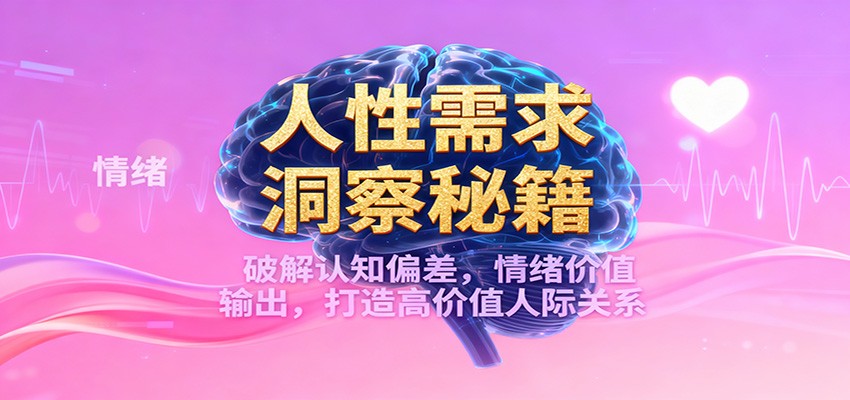 人性需求洞察秘籍，破解认知偏差，情绪价值输出，打造高价值人际关系-轻创星球网