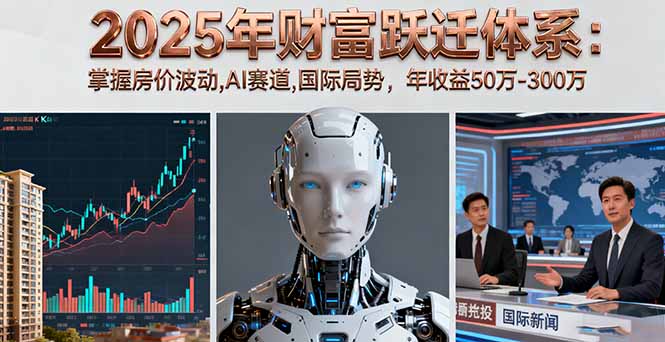 2025年财富跃迁体系：掌握房价波动,AI赛道,国际局势，年收益50万-300万-轻创星球网