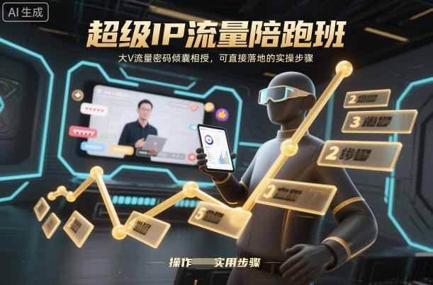 超级IP流量陪跑班，大V流量密码倾囊相授，可直接落地的实操步骤-轻创星球网