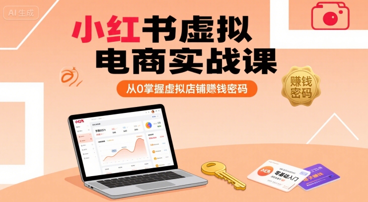 小红书虚拟电商实战课，从0掌握虚拟店铺賺钱密码(更新)-轻创星球网