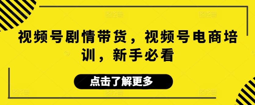 视频号剧情带货，视频号电商培训，新手必看-轻创星球网