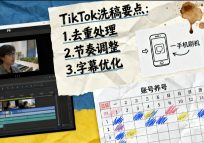 TikTok洗稿剪辑全流程课-轻创星球网