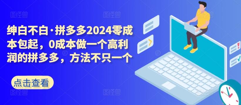 拼多多2024零成本包起,0成本做一个高利润的拼多多,方法不只一个-轻创星球网