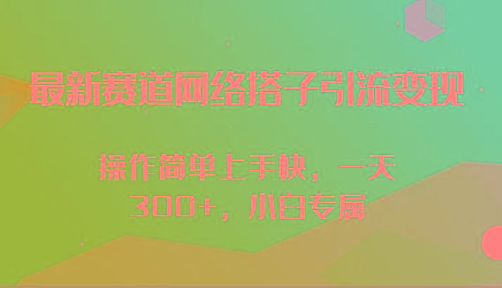 最新赛道网络搭子引流变现!!操作简单上手快，一天300+，小白专属-轻创星球网