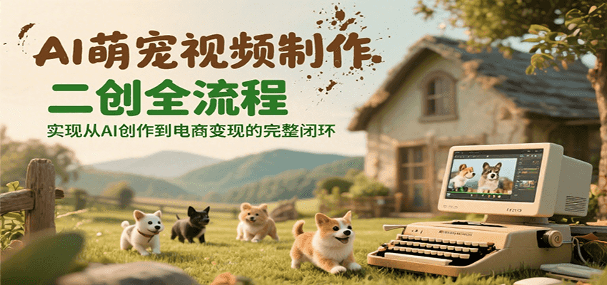 AI萌宠视频制作二创全流程，实现从AI创作到电商变现的完整闭环-轻创星球网
