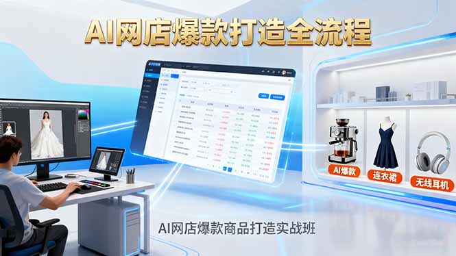 AI网店爆款商品打造实战班：AI技术实现商品图智能处理，快速搭建AI网店-轻创星球网