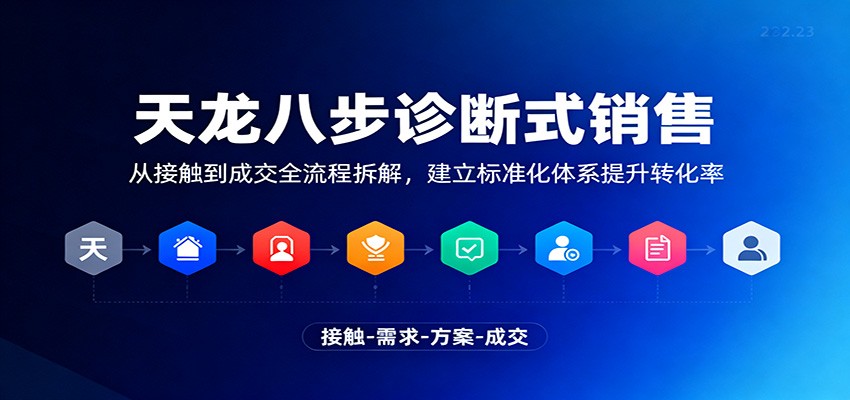 天龙八步诊断式销售，从接触到成交全流程拆解，建立标准化体系提升转化率-轻创星球网