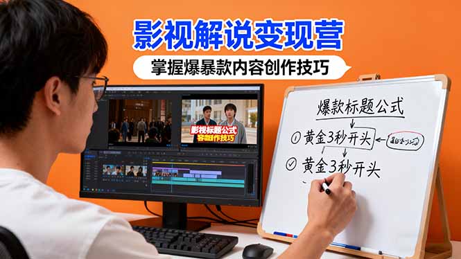 影视解说变现营：通过30+实战案例爆款内容创作技巧，掌握影视解说盈利密码-轻创星球网