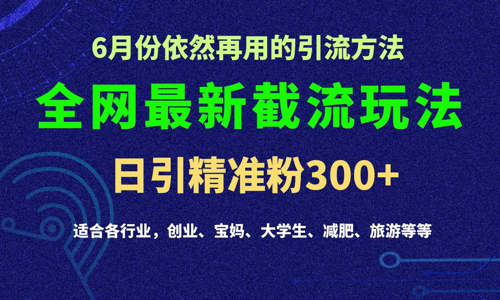 2024全网最新截留玩法，每日引流突破300+-轻创星球网