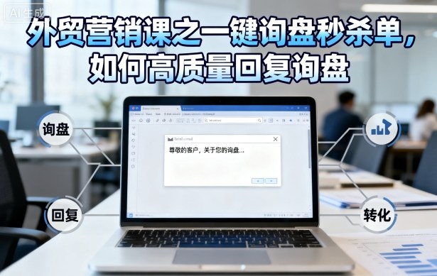 外贸营销课之一键询盘秒杀单，如何高质量回复询盘-轻创星球网