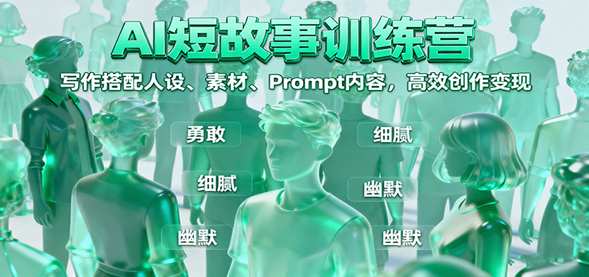 AI短故事训练营：写作搭配人设、素材、Prompt内容，高效创作变现-轻创星球网