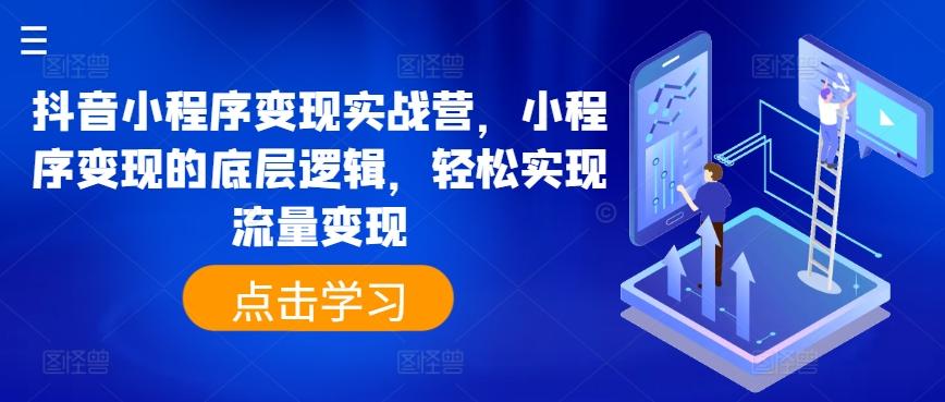 抖音小程序变现实战营，小程序变现的底层逻辑，轻松实现流量变现-轻创星球网