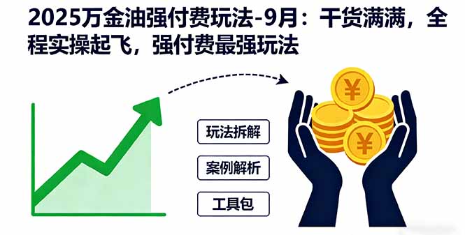2025万金油强付费玩法-9月：干货满满，全程实操起飞，强付费最强玩法-轻创星球网
