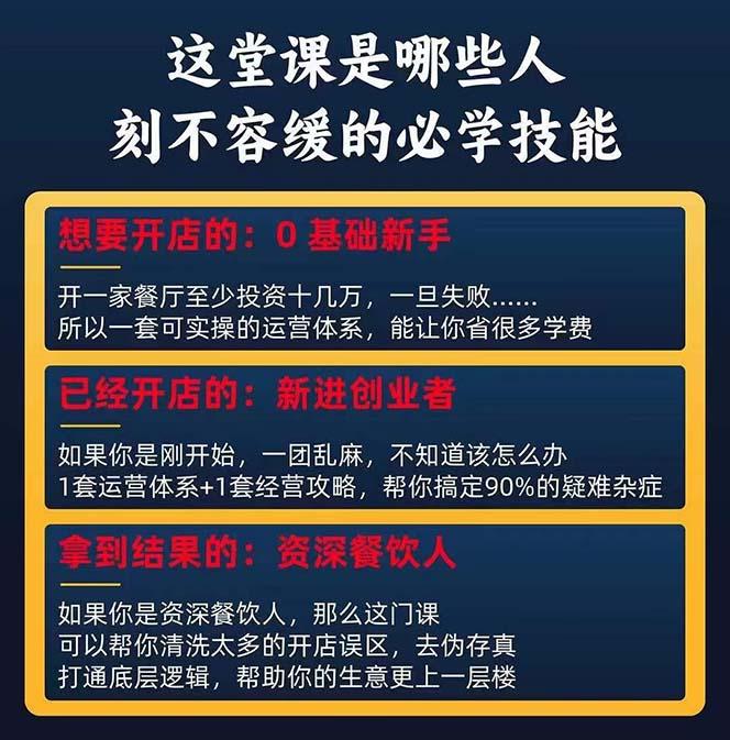 图片[2]-餐饮店盈利实操方法：教你怎样开一家持续能赚钱的餐厅(25节-轻创星球网