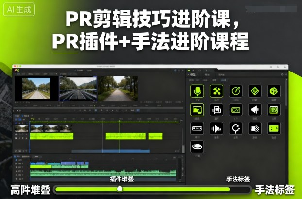 PR剪辑技巧进阶课，PR插件+手法进阶课程-轻创星球网