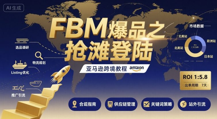 FBM爆品之抢滩登陆-亚马逊跨境教程-轻创星球网