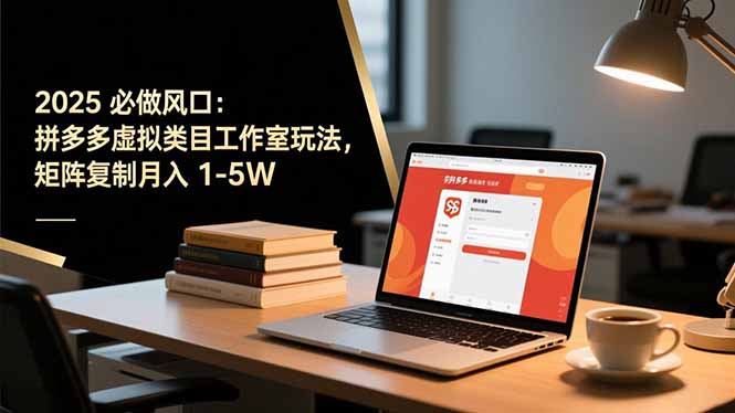 2025 必做风口：拼多多虚拟类目工作室玩法，矩阵复制月入 1-5W-轻创星球网