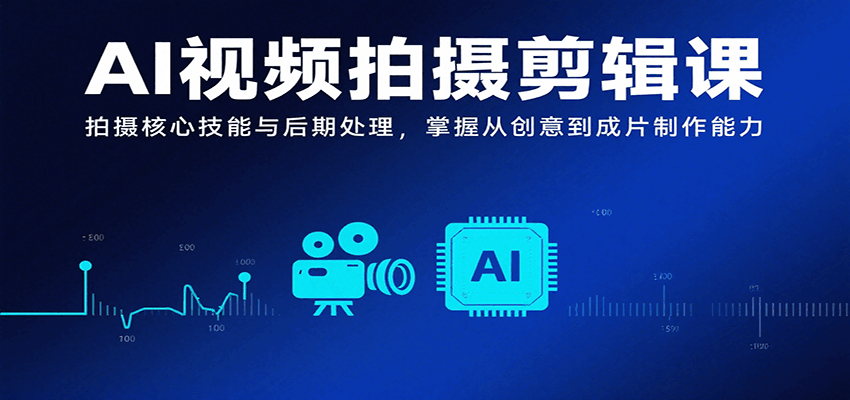 AI视频拍摄剪辑课，拍摄核心技能与后期处理，掌握从创意到成片制作能力-轻创星球网