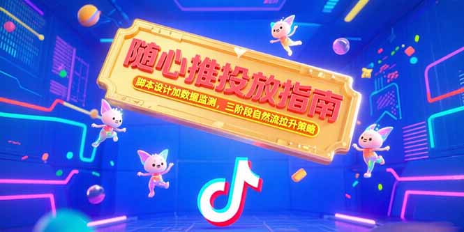 随心推投放指南，脚本设计加数据监测，三阶段自然流拉升策略-轻创星球网
