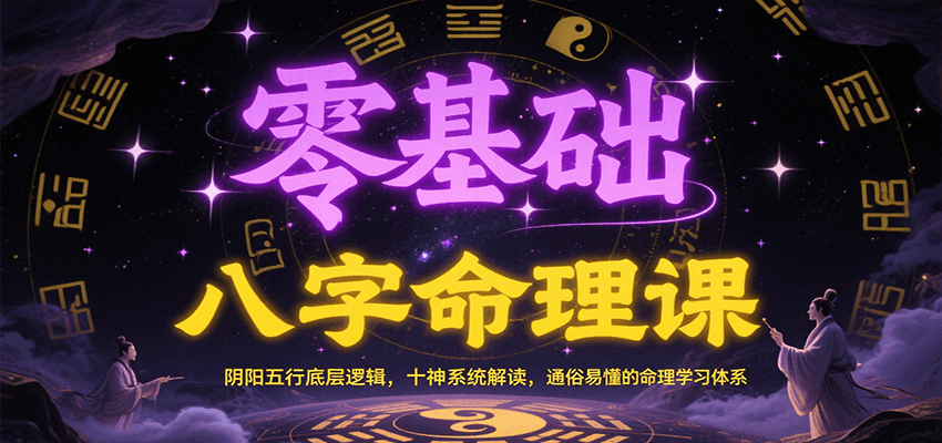 零基础八字命理课：阴阳五行底层逻辑，十神系统解读，通俗易懂的命理学习体系-轻创星球网