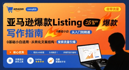 亚马逊爆款Listing写作方法,亚马逊0基础小白也能写爆款自带流量的Listing-轻创星球网