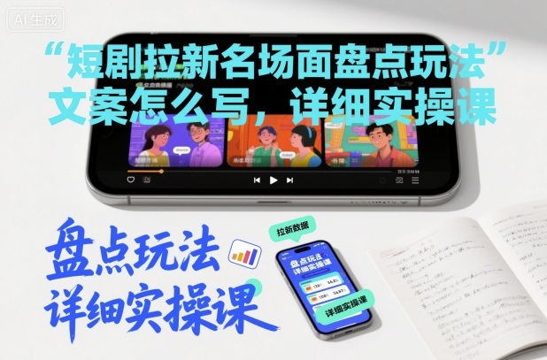 短剧拉新名场面盘点玩法文案怎么写,详细实操课-轻创星球网