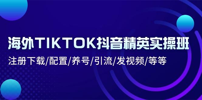 海外TIKTOK抖音精英实操班：注册下载/配置/养号/引流/发视频/等等-轻创星球网