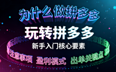 新手小白如何做拼多多-轻创星球网