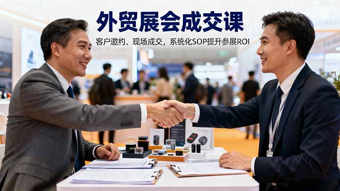 外贸展会成交课，含目标制定、客户邀约、现场成交，系统化SOP提升参展ROI-轻创星球网